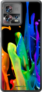 Силиконовый чехол брызги краски для Motorola Edge 30 Fusion 5G - 3957u-3198 изображение 