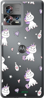 Силиконовый чехол Единорожка v2 для Motorola Edge 30 Fusion 5G - 4703u-3198 изображение 