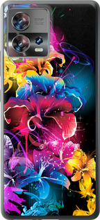 Силиконовый чехол Абстрактные цветы для Motorola Edge 30 Fusion 5G - 511u-3198 изображение 