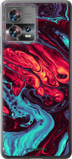 Силиконовый чехол Синяя красная абстакция для Motorola Edge 30 Fusion 5G - 5339u-3198 изображение 