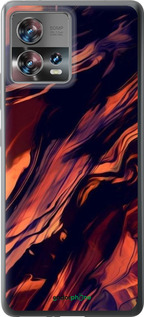 Силіконовий чехол Чорно-помаранчева абстракція для Motorola Edge 30 Fusion 5G - 5340u-3198 изображение 