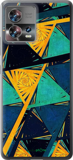 Силиконовый чехол Арт, абстракция, желтый, синий для Motorola Edge 30 Fusion 5G - 5382u-3198 изображение 