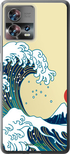 Силиконовый чехол Японские волны для Motorola Edge 30 Fusion 5G - 5533u-3198 изображение 