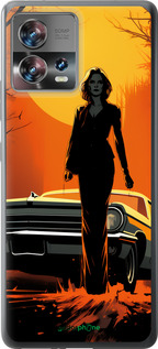 Силиконовый чехол Чехол для телефона Девушка возле автомобиля для Motorola Edge 30 Fusion 5G - 5946u-3198 изображение 