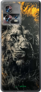 Силіконовий чехол Лев у золотих фарбах для Motorola Edge 30 Fusion 5G - 6155u-3198 изображение 
