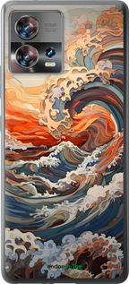 Силиконовый чехол Арт волны для Motorola Edge 30 Fusion 5G - 6324u-3198 изображение 