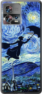 Силіконовий чехол Із зображенням Мері Поппінс «Зоряна ніч» для Motorola Edge 30 Fusion 5G - 6487u-3198 изображение 