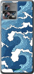 Силиконовый чехол Абстрактный рисунок морских волн для Motorola Edge 30 Fusion 5G - 6538u-3198 изображение 