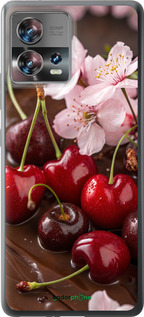 Силіконовий чехол Вишня у шоколаді для Motorola Edge 30 Fusion 5G - 6698u-3198 изображение 