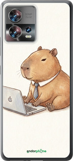 Силиконовый чехол 'Funny Capybara CEO Working' для Motorola Edge 30 Fusion 5G изображение 1