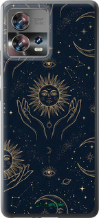 Силиконовый чехол Celestial Harmony: Sun & Moon Gold Mystic Pattern для Motorola Edge 30 Fusion 5G - 6778u-3198 изображение 