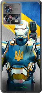 Силиконовый чехол Украинский киборг для Motorola Edge 30 Fusion 5G - 980u-3198 изображение 