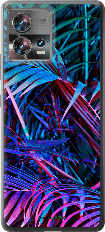 Силиконовый чехол Папоротник под ультрафиолетом для Motorola Edge 30 Fusion 5G - 4069u-3198 изображение 