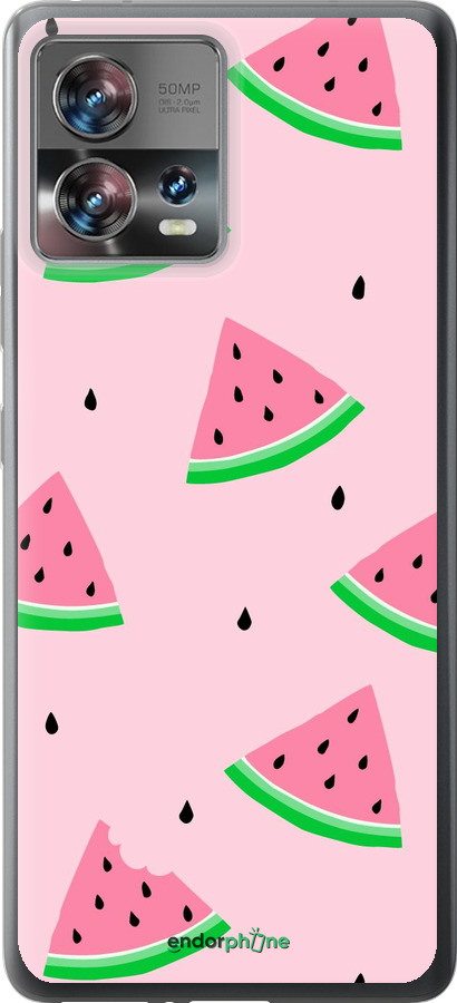 Силиконовый чехол Розовый арбуз для Motorola Edge 30 Fusion 5G - 4314u-3198 изображение 