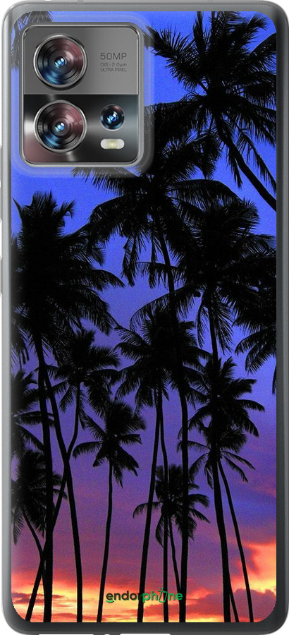 Силиконовый чехол Пальмы для Motorola Edge 30 Fusion 5G - 4324u-3198 изображение 
