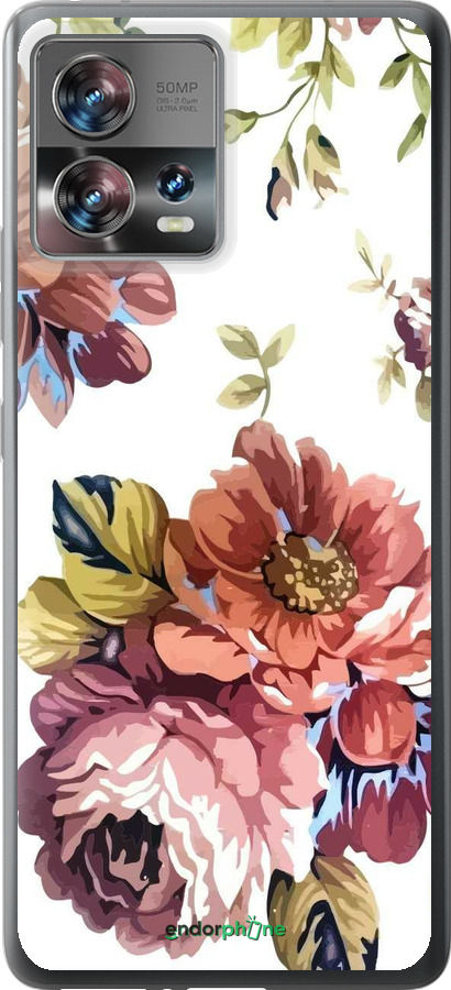 Силиконовый чехол Vintage flowers для Motorola Edge 30 Fusion 5G - 4333u-3198 изображение 