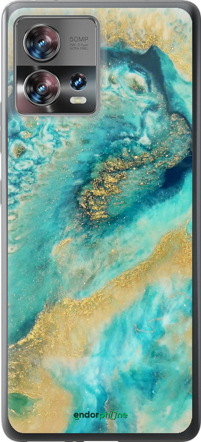 Силиконовый чехол Green marble для Motorola Edge 30 Fusion 5G - 4365u-3198 изображение 