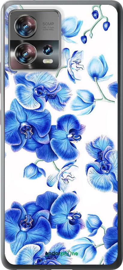 Силиконовый чехол Голубые орхидеи для Motorola Edge 30 Fusion 5G - 4406u-3198 изображение 