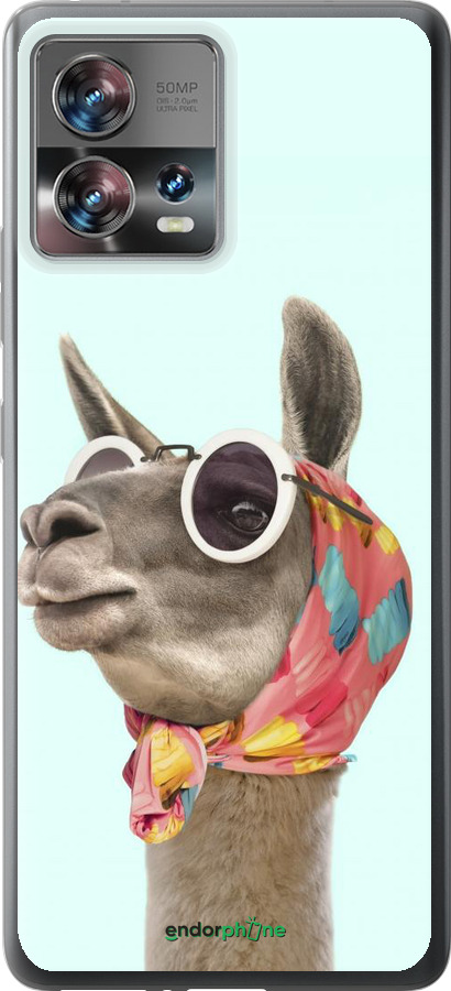 Силиконовый чехол Модная лама для Motorola Edge 30 Fusion 5G - 4479u-3198 изображение 