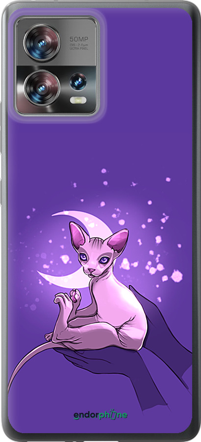 Силиконовый чехол Кот2 для Motorola Edge 30 Fusion 5G - 4676u-3198 изображение 
