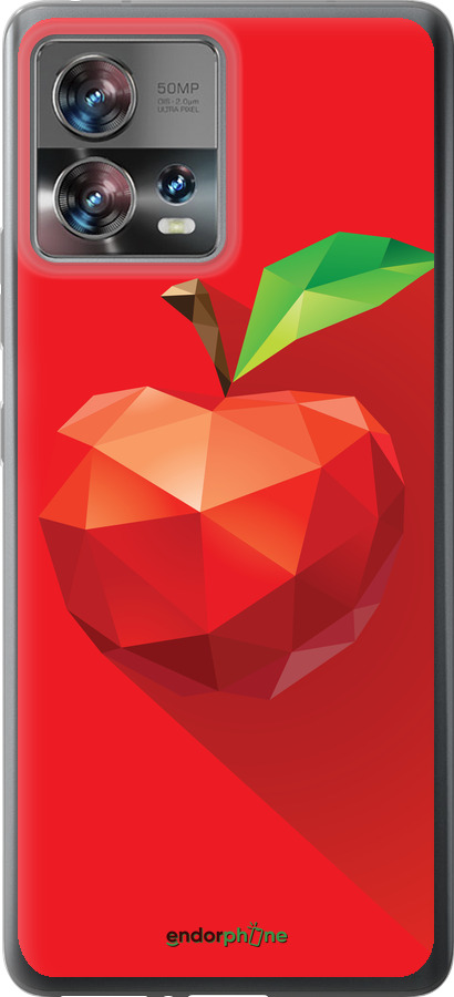 Силиконовый чехол Яблоко для Motorola Edge 30 Fusion 5G - 4696u-3198 изображение 