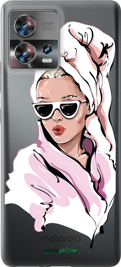Силиконовый чехол Девушка в очках 2 для Motorola Edge 30 Fusion 5G - 4714u-3198 изображение 