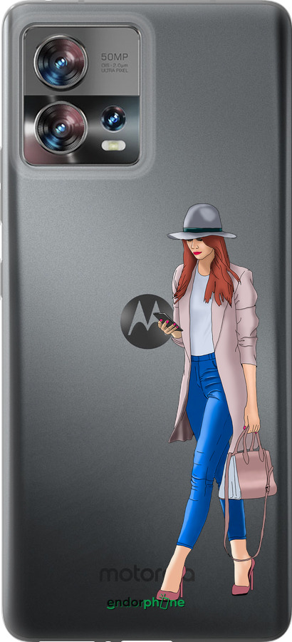 Силиконовый чехол Девушка 1 для Motorola Edge 30 Fusion 5G - 4751u-3198 изображение 
