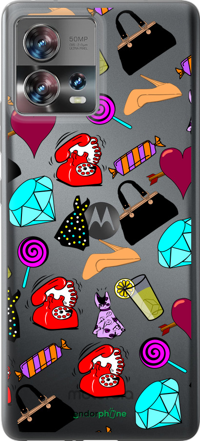 Силіконовий чехол stickers для Motorola Edge 30 Fusion 5G - 4757u-3198 изображение 
