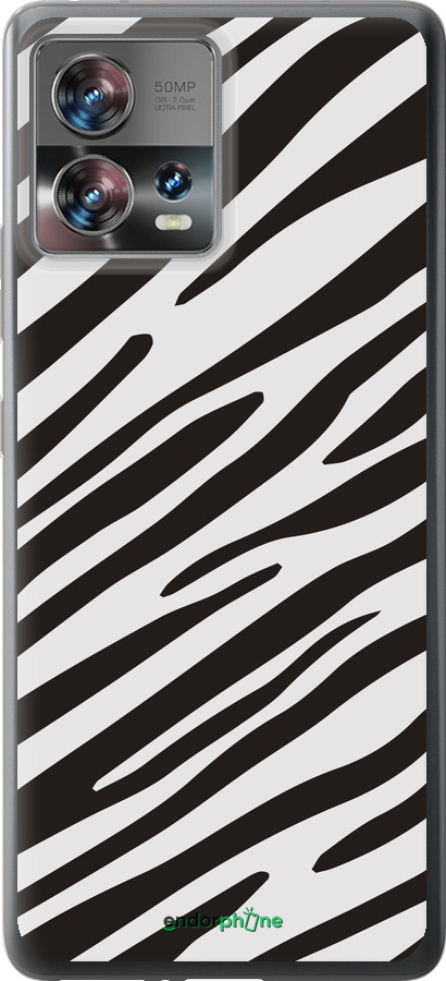 Силиконовый чехол Классическая зебра для Motorola Edge 30 Fusion 5G - 4874u-3198 изображение 