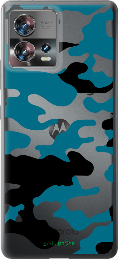 Силіконовий чехол Камуфляж прозорий фон для Motorola Edge 30 Fusion 5G - 4877u-3198 изображение 