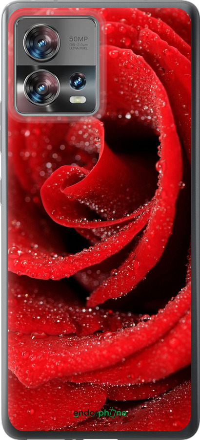 Силиконовый чехол Красная роза для Motorola Edge 30 Fusion 5G - 529u-3198 изображение 