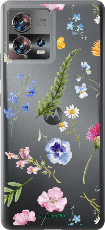 Силіконовий чехол Квітковий фон v2 для Motorola Edge 30 Fusion 5G - 5472u-3198 изображение 