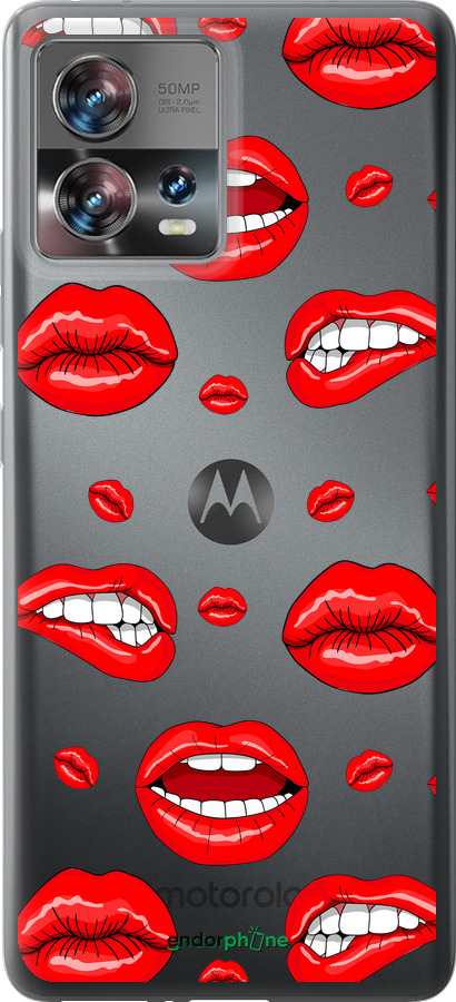 Силиконовый чехол Губы v3 для Motorola Edge 30 Fusion 5G - 5477u-3198 изображение 