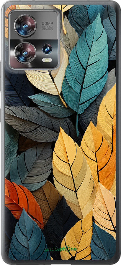 Силиконовый чехол Кольорове листя для Motorola Edge 30 Fusion 5G - 5644u-3198 изображение 