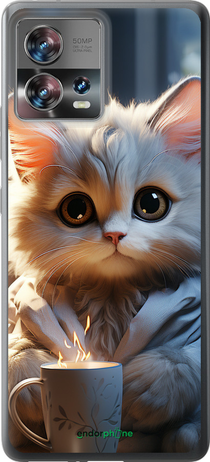 Силиконовый чехол White cat для Motorola Edge 30 Fusion 5G - 5646u-3198 изображение 
