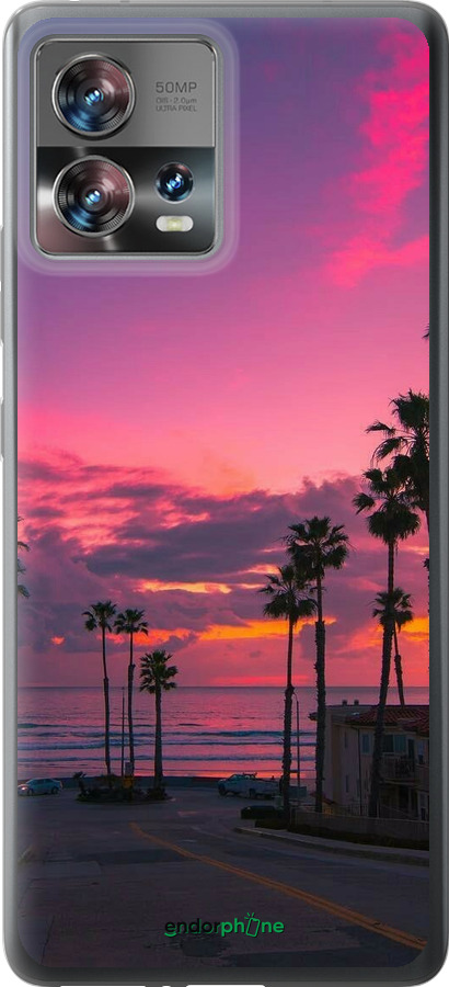 Силиконовый чехол Пальмы для Motorola Edge 30 Fusion 5G - 5873u-3198 изображение 