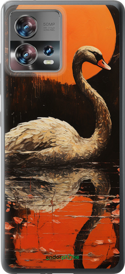 Силиконовый чехол Лебедь для Motorola Edge 30 Fusion 5G - 5964u-3198 изображение 