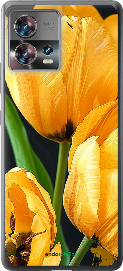 Силиконовый чехол Желтые тюльпаны для Motorola Edge 30 Fusion 5G - 5991u-3198 изображение 