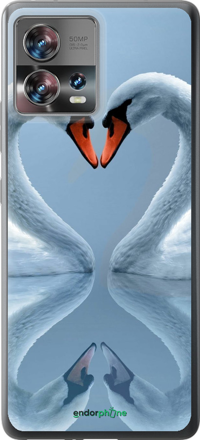 Силиконовый чехол Лебеди для Motorola Edge 30 Fusion 5G - 6007u-3198 изображение 