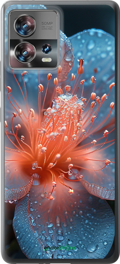 Силиконовый чехол Роса на цветке для Motorola Edge 30 Fusion 5G - 6039u-3198 изображение 