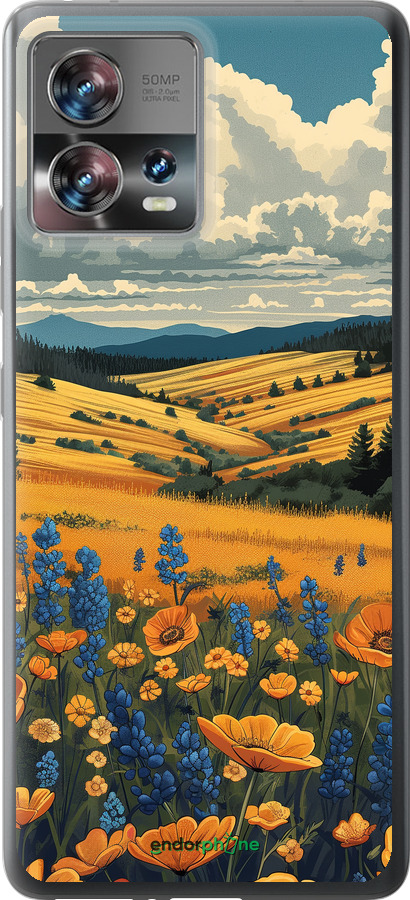 Силиконовый чехол Украинское поле для Motorola Edge 30 Fusion 5G - 6082u-3198 изображение 