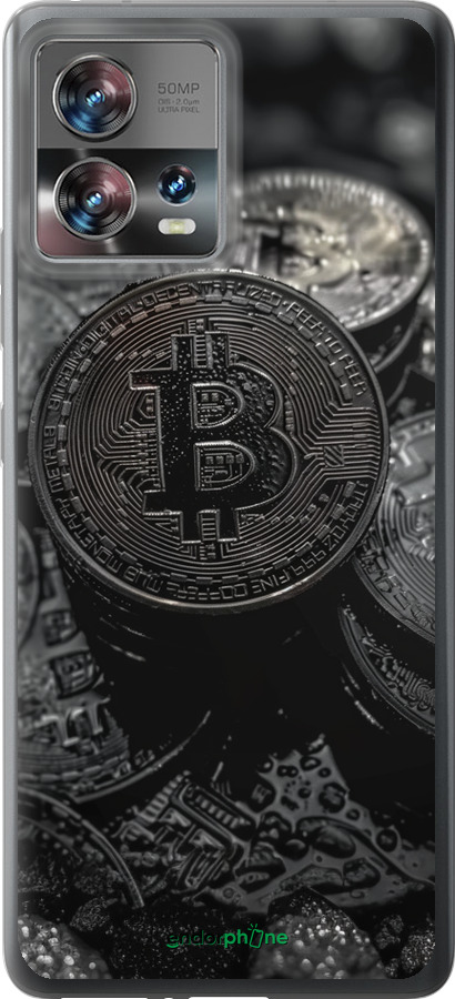 Силіконовий чехол Black Bitcoin для Motorola Edge 30 Fusion 5G - 6090u-3198 изображение 