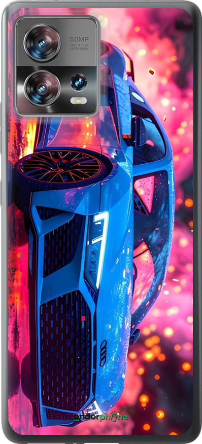Силиконовый чехол Ауди для Motorola Edge 30 Fusion 5G - 6286u-3198 изображение 