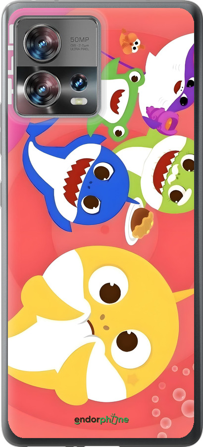 Силіконовий чехол Бейби Шаркс для Motorola Edge 30 Fusion 5G - 6305u-3198 изображение 