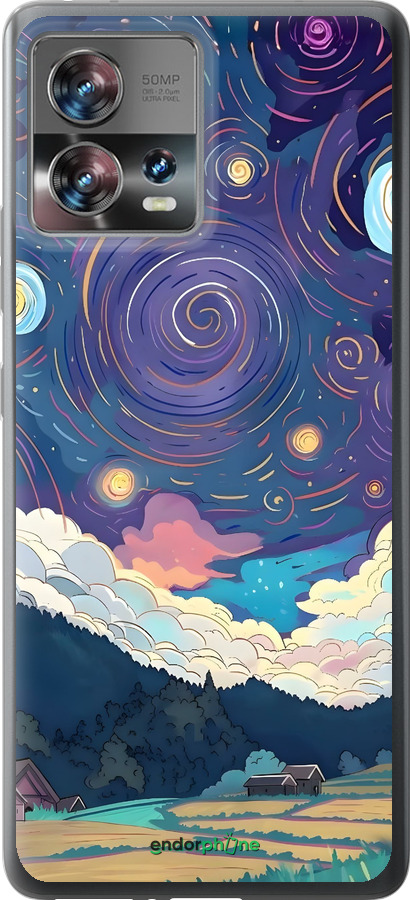 Силиконовый чехол Креативный арт для Motorola Edge 30 Fusion 5G - 6322u-3198 изображение 