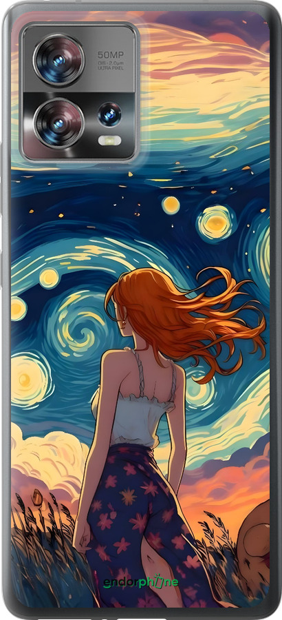 Силиконовый чехол Девушка Арт для Motorola Edge 30 Fusion 5G - 6325u-3198 изображение 