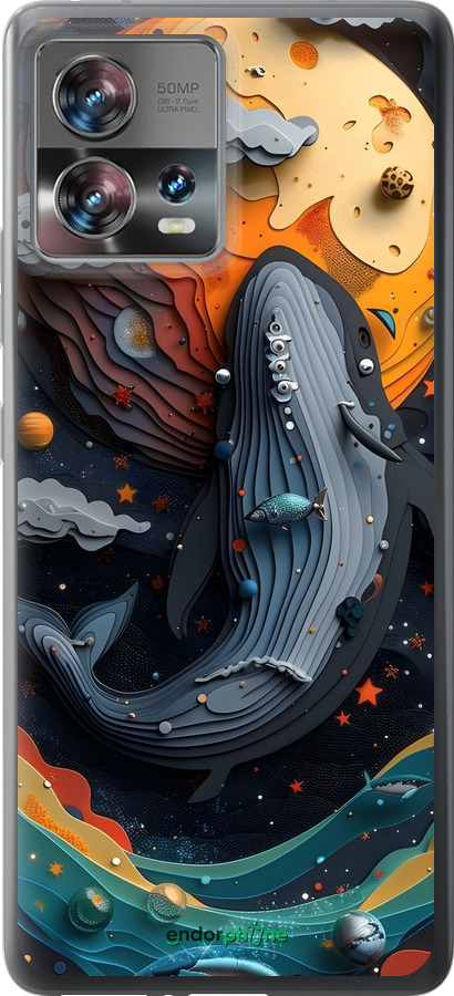 Силиконовый чехол Кит в космосе для Motorola Edge 30 Fusion 5G - 6328u-3198 изображение 