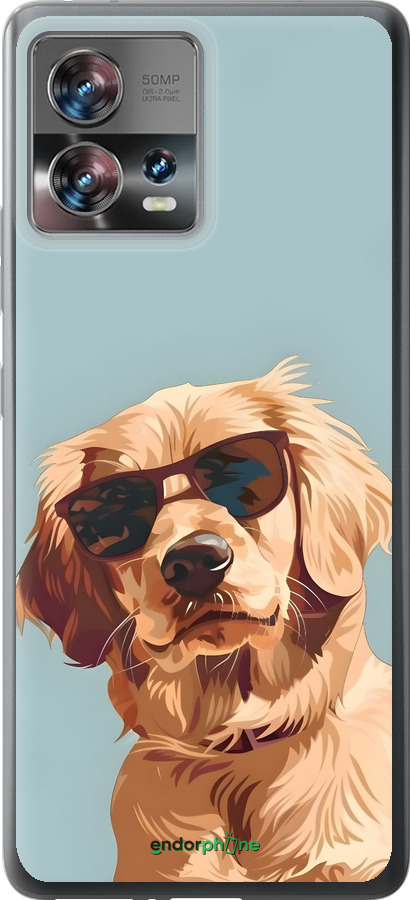 Силіконовий чехол Пес в очках для Motorola Edge 30 Fusion 5G - 6381u-3198 изображение 