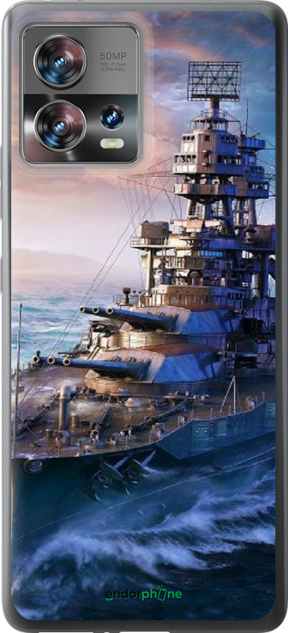 Силіконовий чехол Військовий корабель, world of tanks, wargaming для Motorola Edge 30 Fusion 5G - 6461u-3198 изображение 