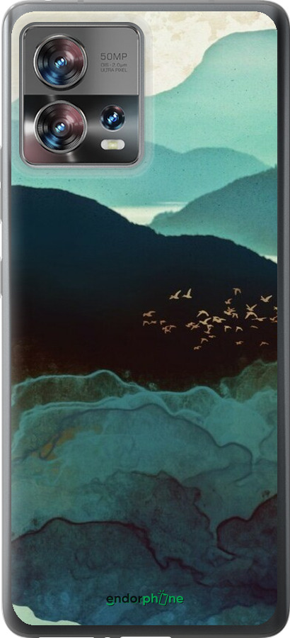Силиконовый чехол С изображением гор Индиго для Motorola Edge 30 Fusion 5G - 6484u-3198 изображение 